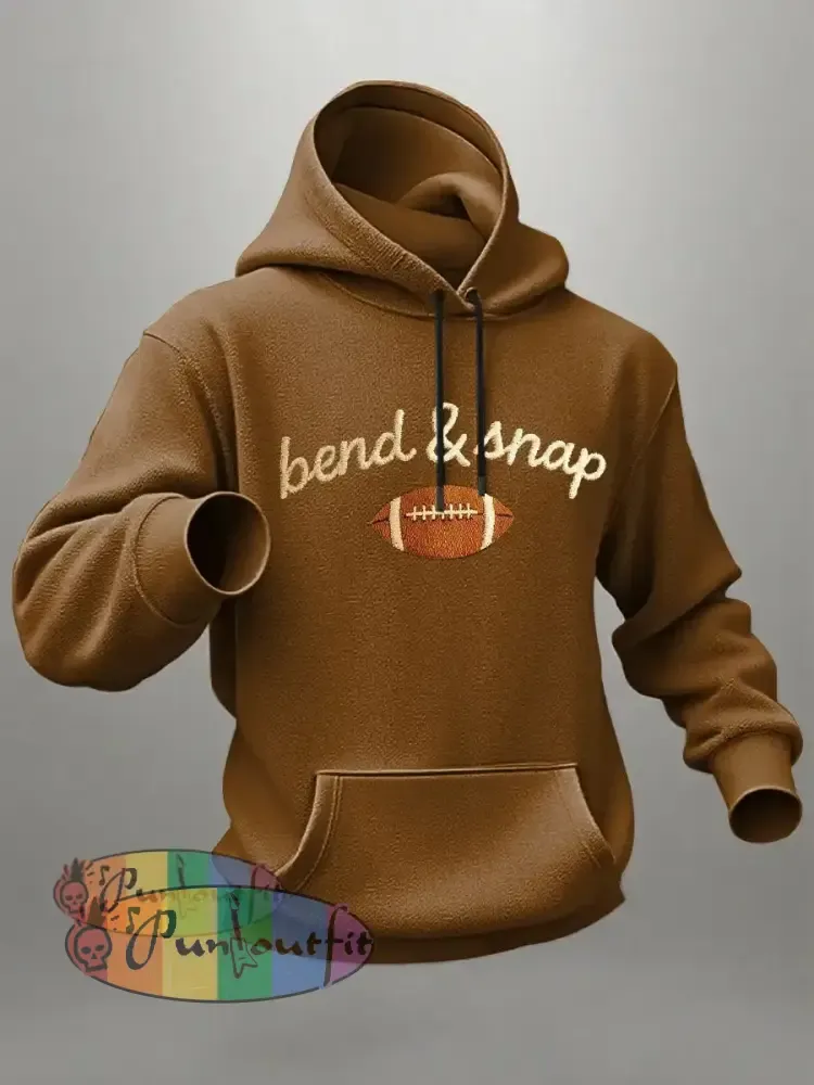 Men’s American Football Hoodie Light Brown / S