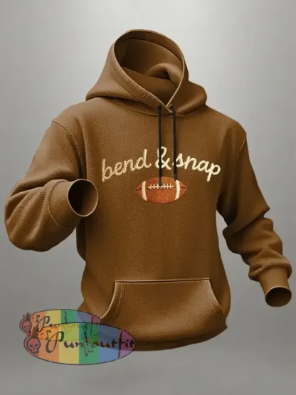 Men’s American Football Hoodie Light Brown / S