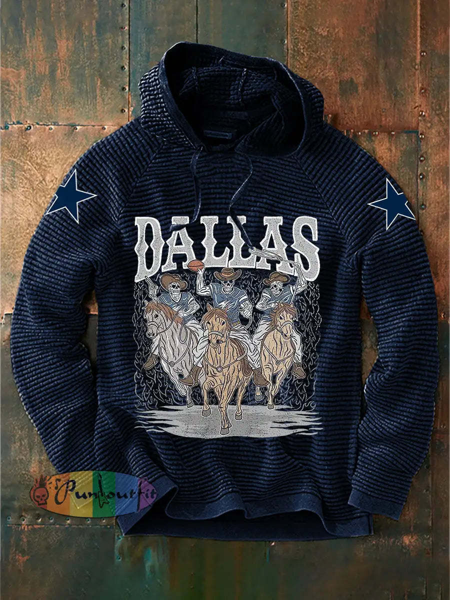 Men’s American Football Hoodie Navy Blue / S