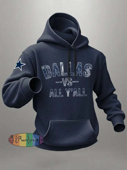 Men’s American Football Hoodie Navy Blue / S