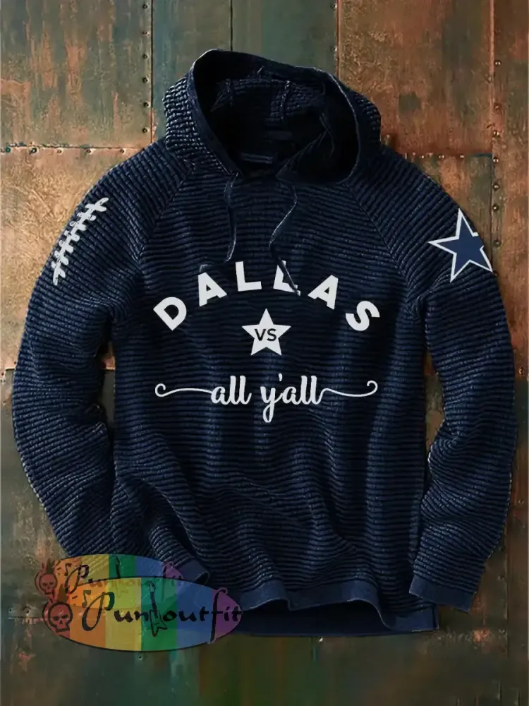 Men’s American Football Hoodie Navy Blue / S