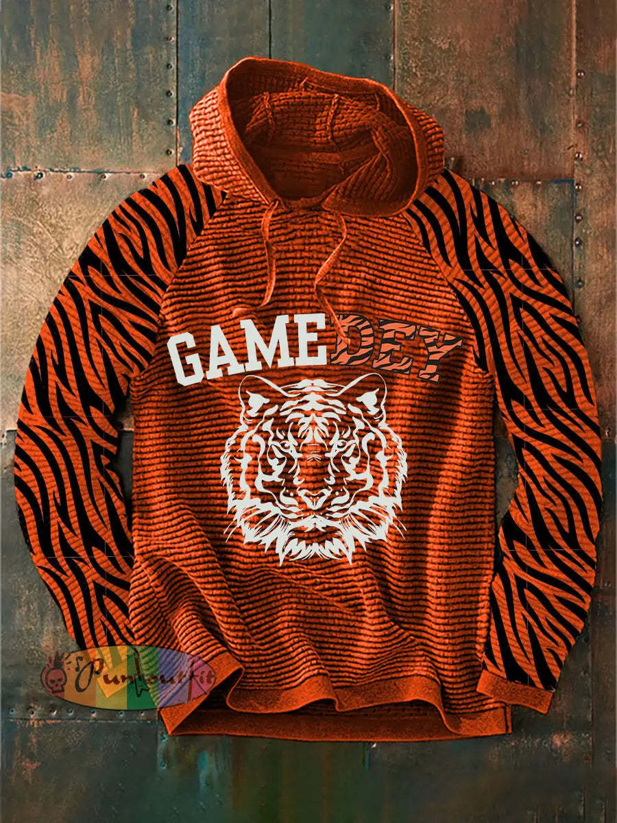 Men’s American Football Hoodie Orange / S