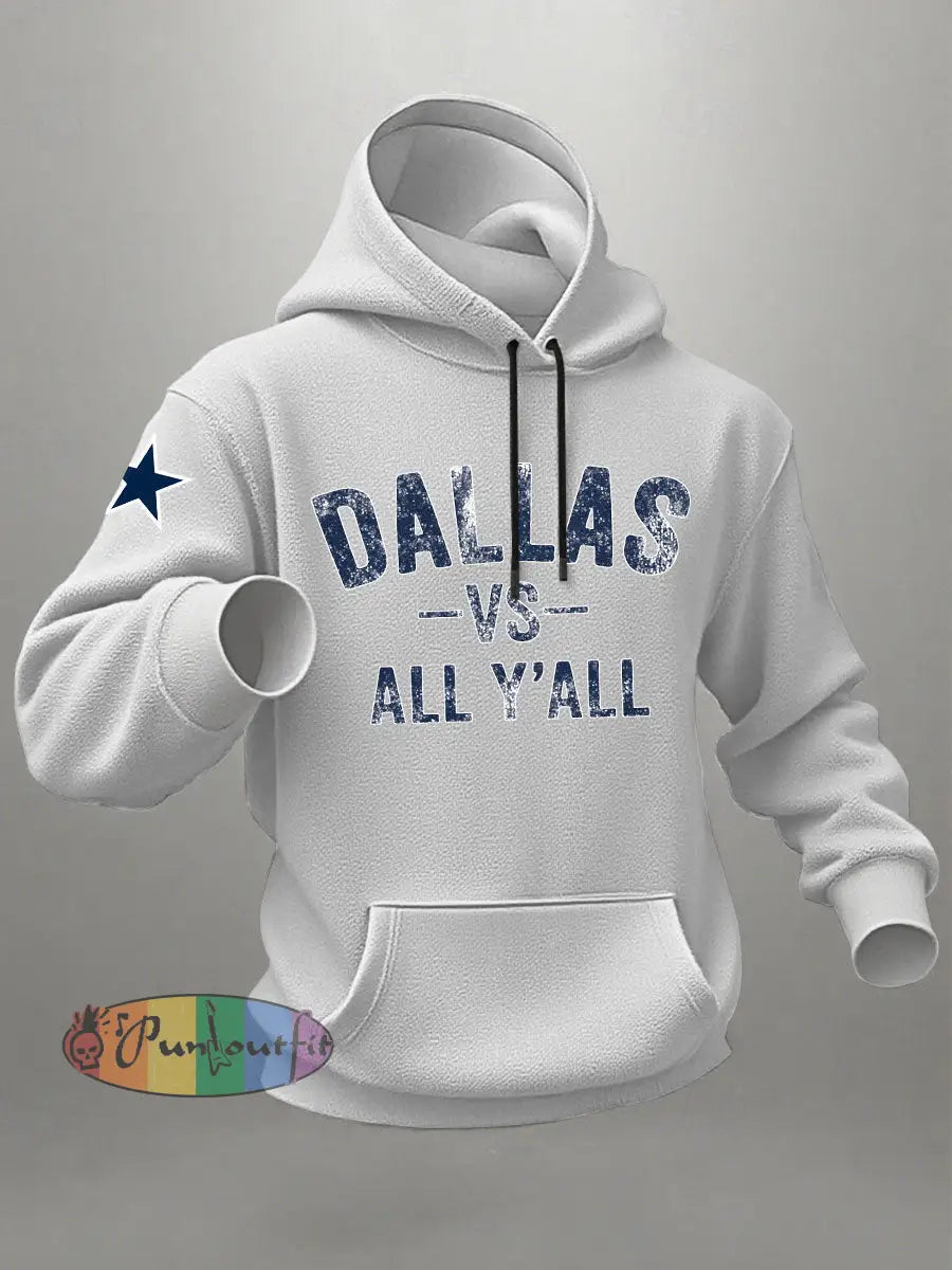 Men’s American Football Hoodie White / S