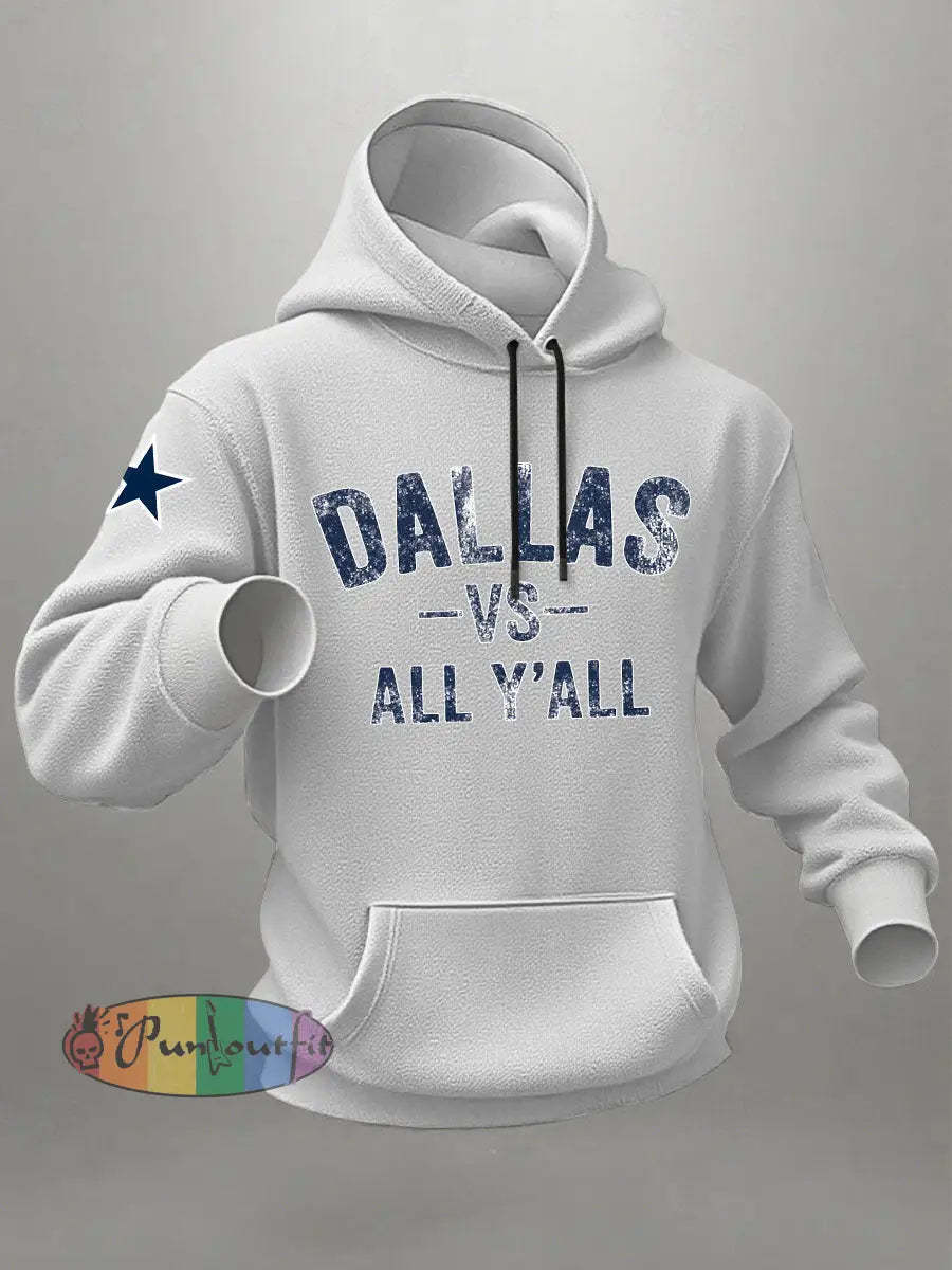 Men’s American Football Hoodie White / S