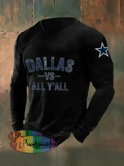 Men’s American Football Long Sleeve T Shirt Black / S