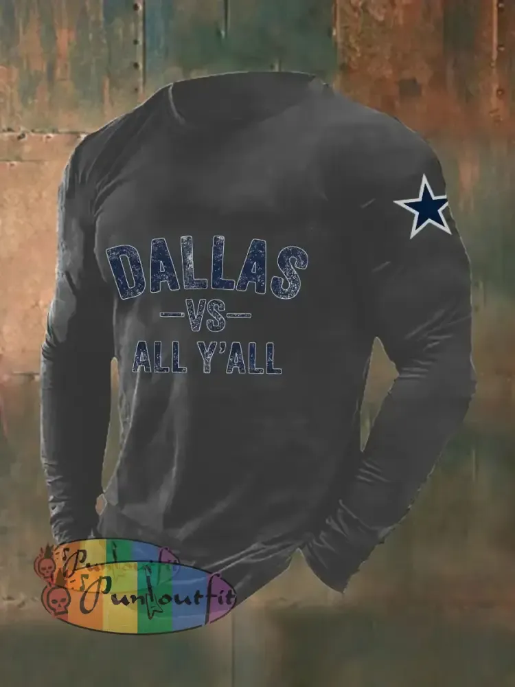 Men’s American Football Long Sleeve T Shirt Gray / S