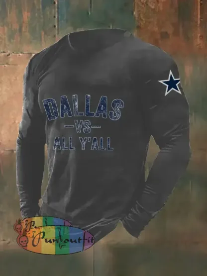 Men’s American Football Long Sleeve T Shirt Gray / S