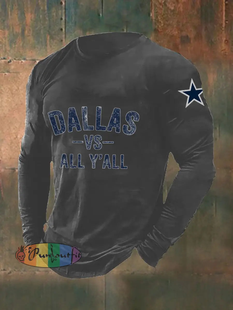 Men’s American Football Long Sleeve T Shirt Gray / S