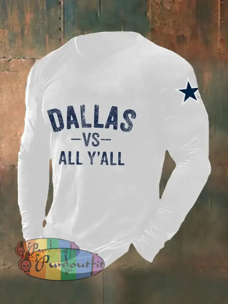 Men’s American Football Long Sleeve T Shirt White / S