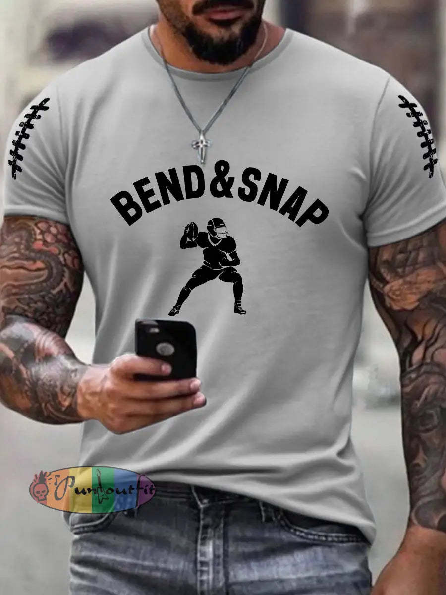 Men’s American Football T-Shirt Gray / S