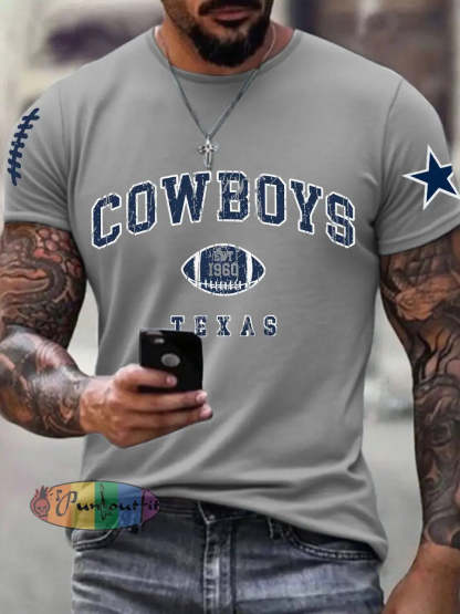 Men’s American Football T Shirt Gray / S