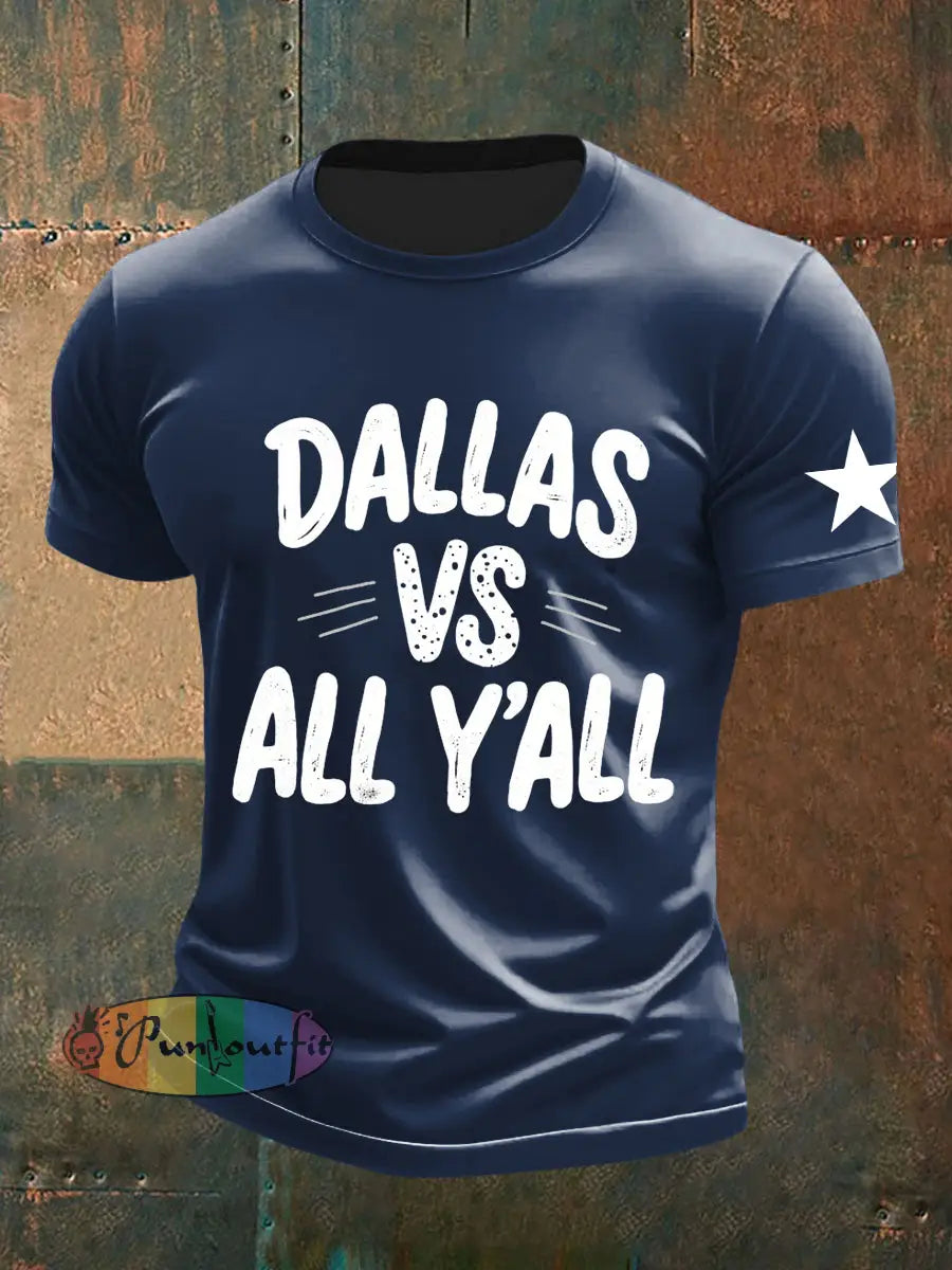 Men’s American Football T Shirt Navy Blue / S