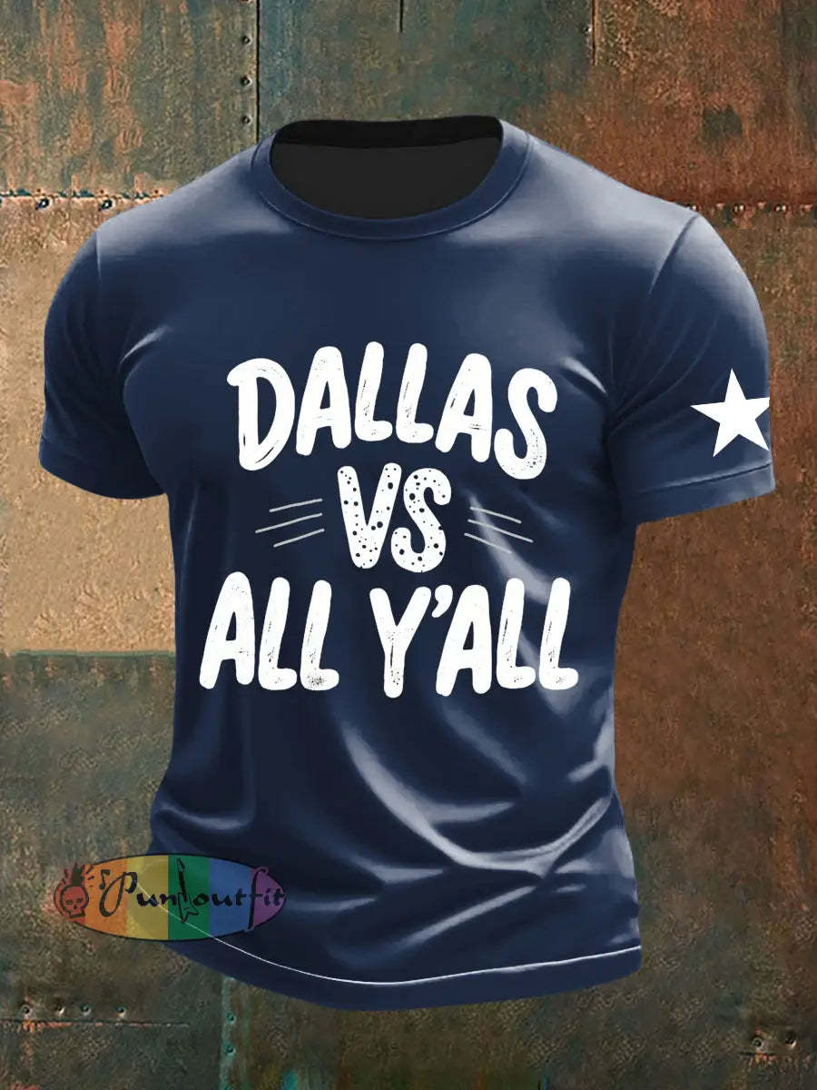 Men’s American Football T Shirt Navy Blue / S