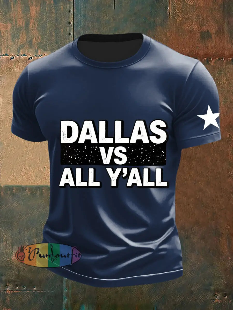 Men’s American Football T Shirt Navy Blue / S