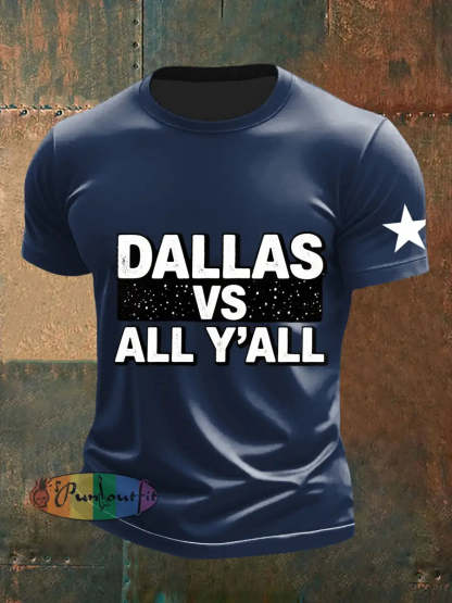 Men’s American Football T Shirt Navy Blue / S