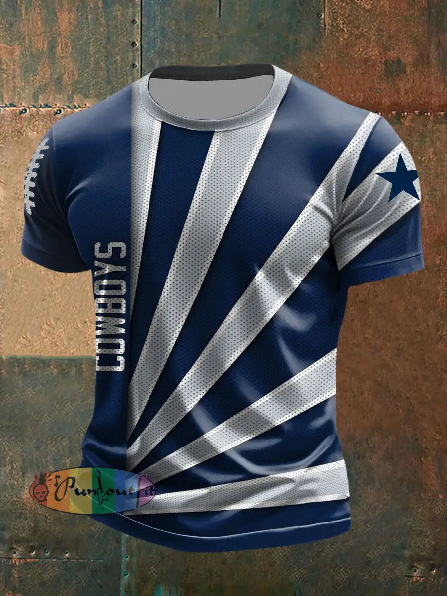 Men’s American Football T-Shirt Navy Blue / S