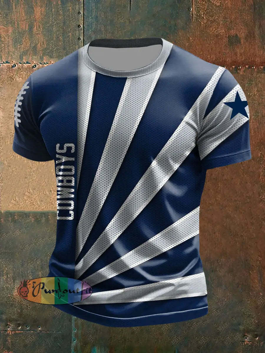 Men’s American Football T-Shirt Navy Blue / S