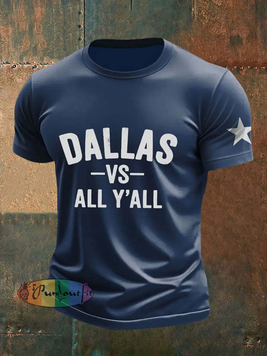 Men’s American Football T Shirt Navy Blue / S