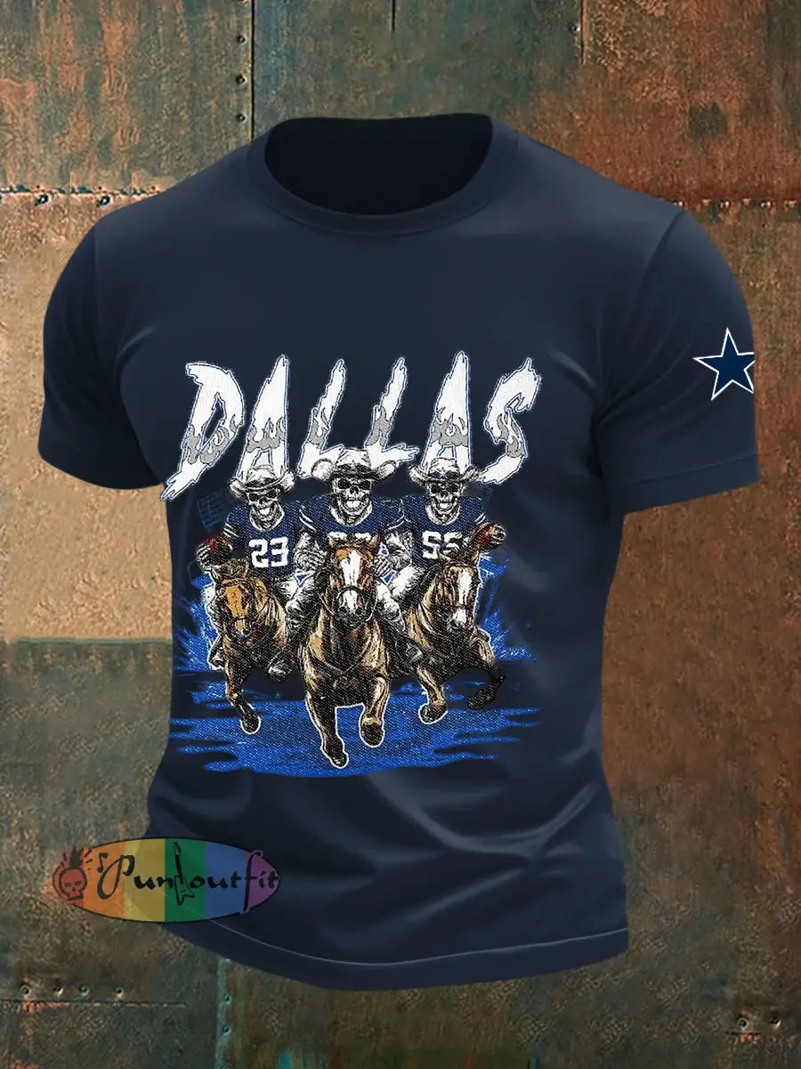 Men’s American Football T-shirt Navy Blue / S