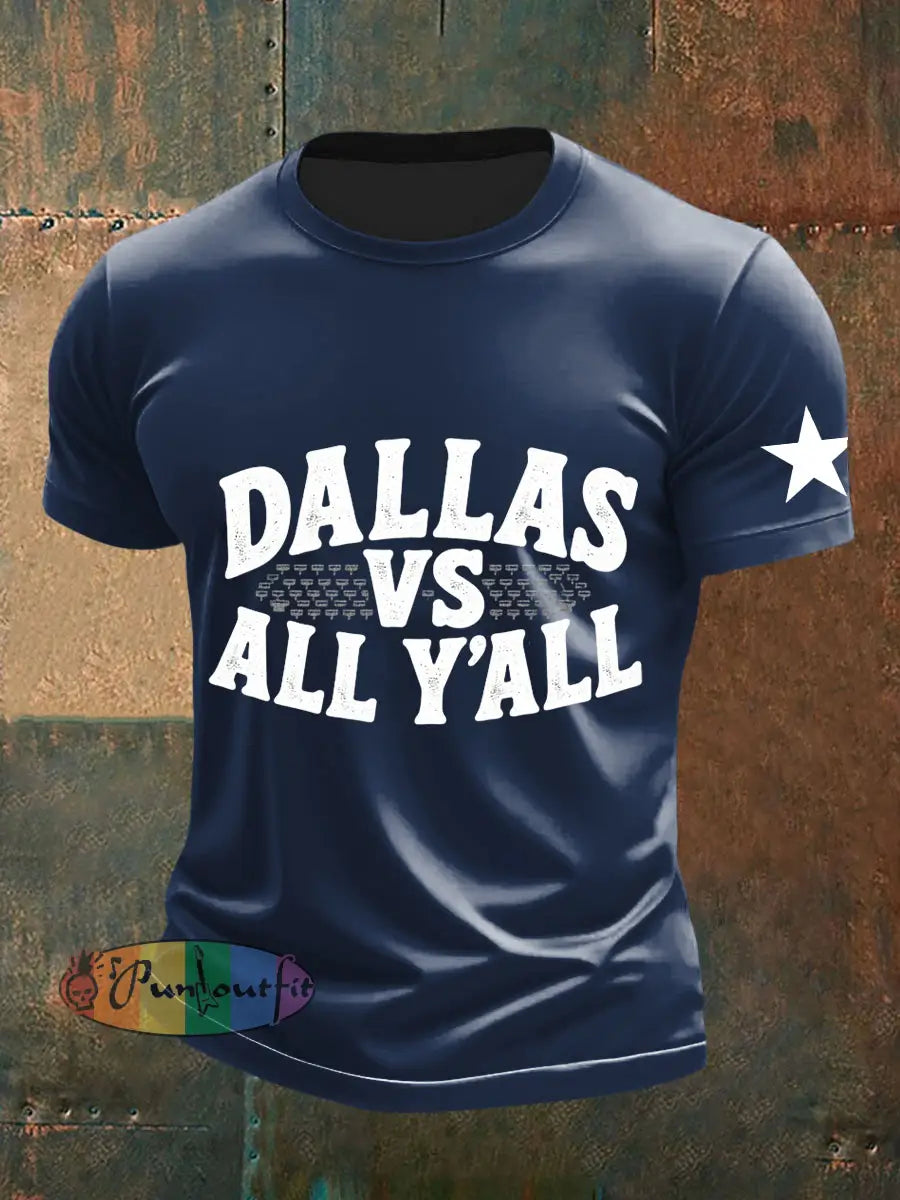Men’s American Football T Shirt Navy Blue / S