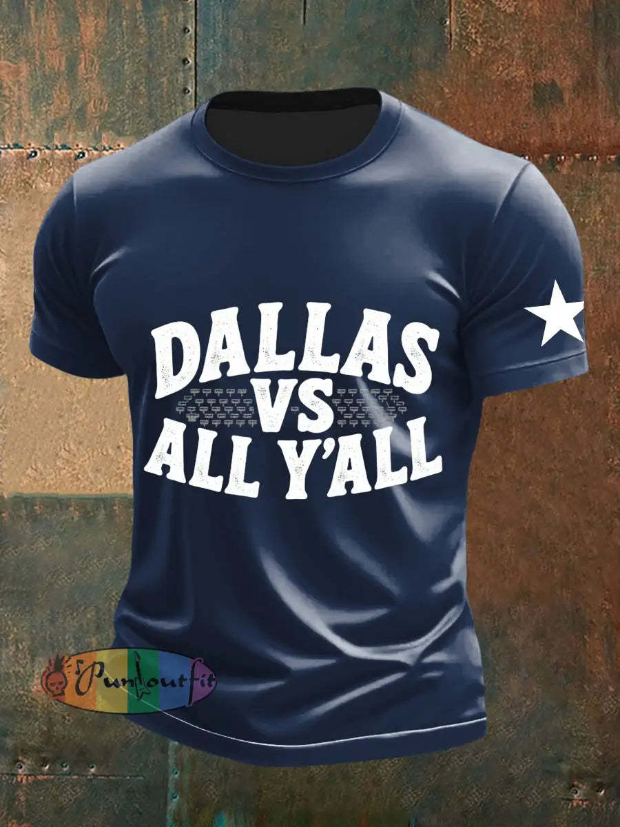 Men’s American Football T Shirt Navy Blue / S