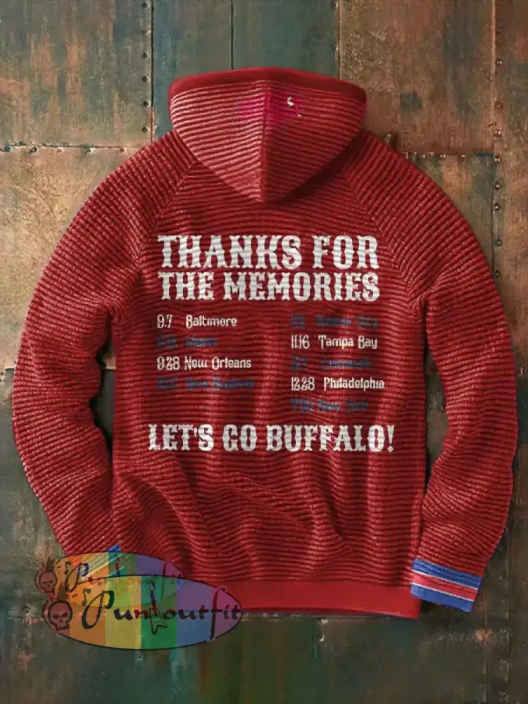 Men’s Buffalo Football Lover Printed Hoodie