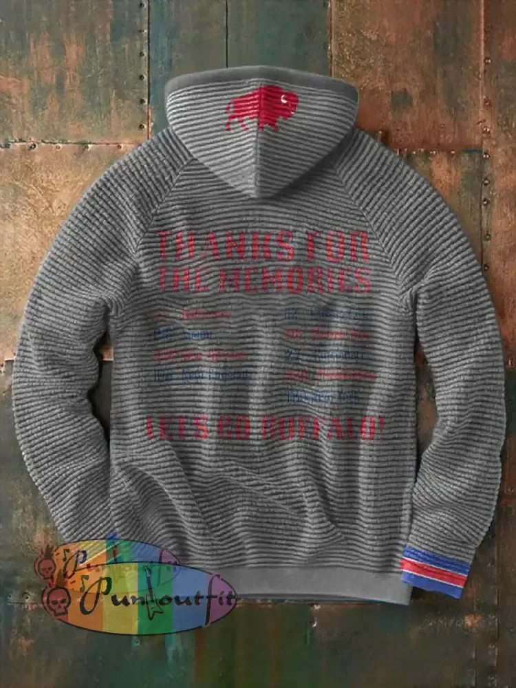 Men’s Buffalo Football Lover Printed Hoodie