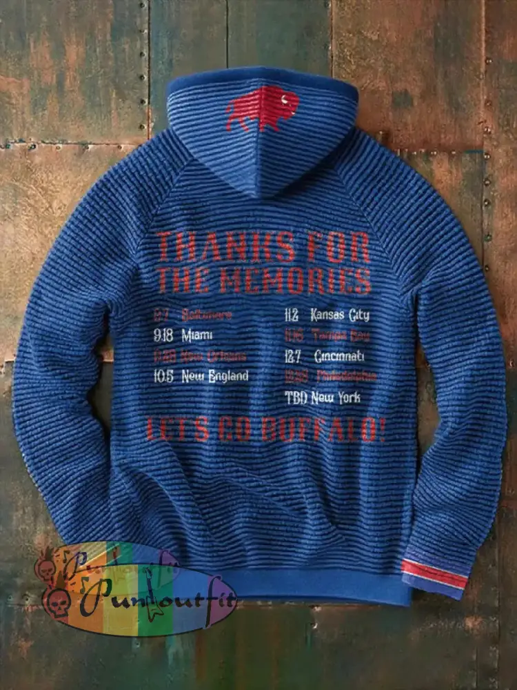 Men’s Buffalo Football Lover Printed Hoodie