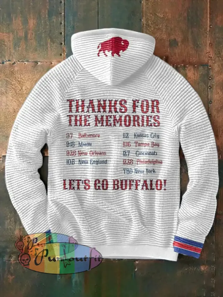 Men’s Buffalo Football Lover Printed Hoodie