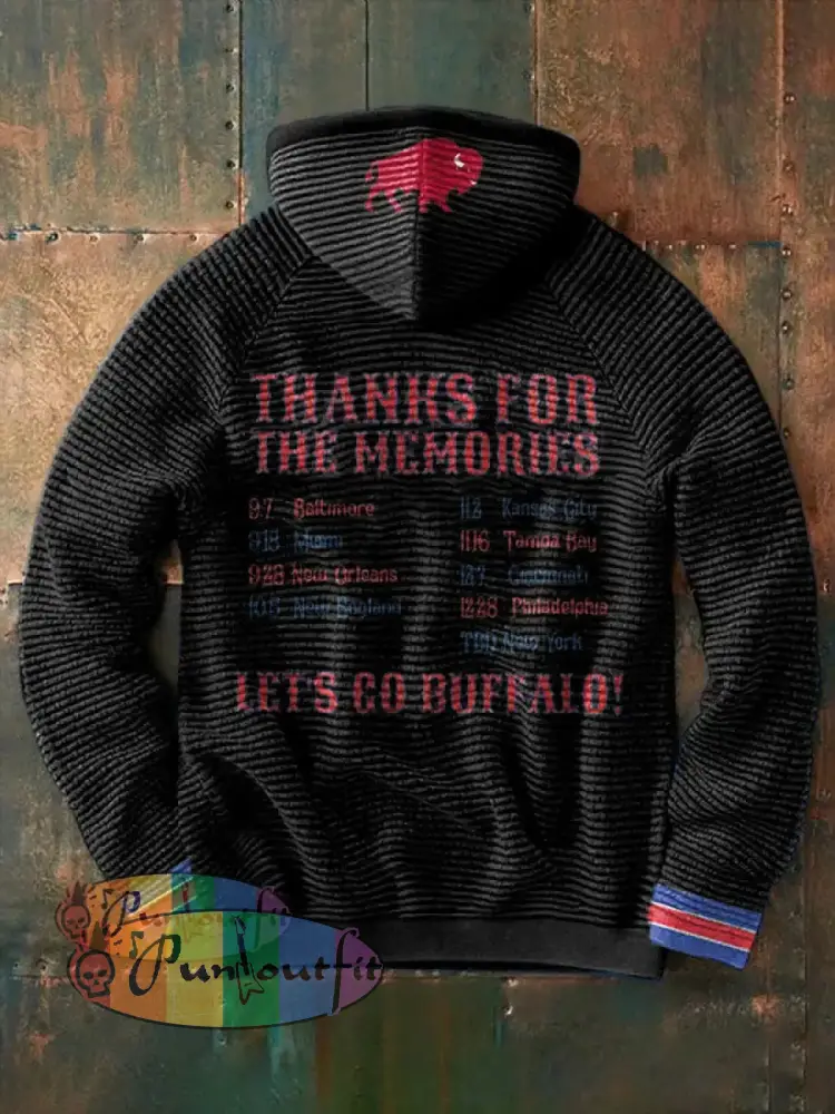 Men’s Buffalo Football Lover Printed Hoodie