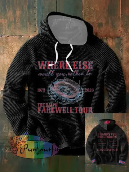 Men’s Buffalo Football Lover Printed Hoodie Black / S