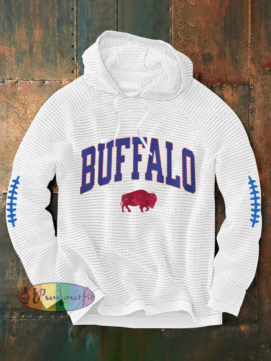 Men’s Football Fans Lovers Gameday Casual Hoodie White / S