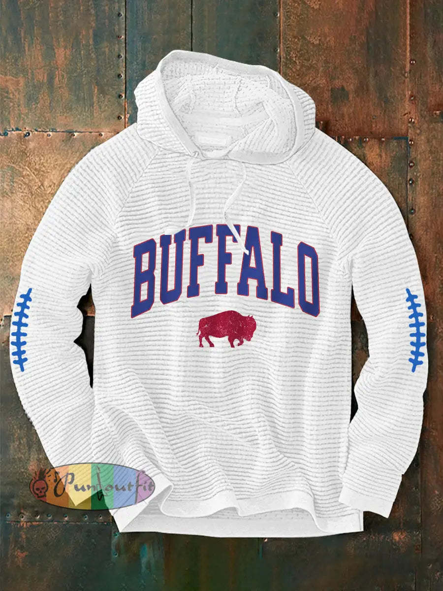 Men’s Football Fans Lovers Gameday Casual Hoodie White / S