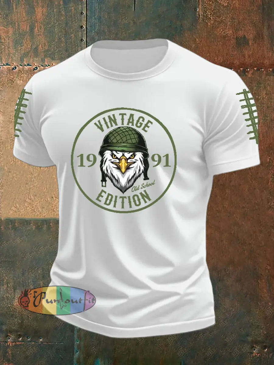 Men’s Football Fans Lovers Gameday Casual imitation cotton short sleeved T shirt White / S