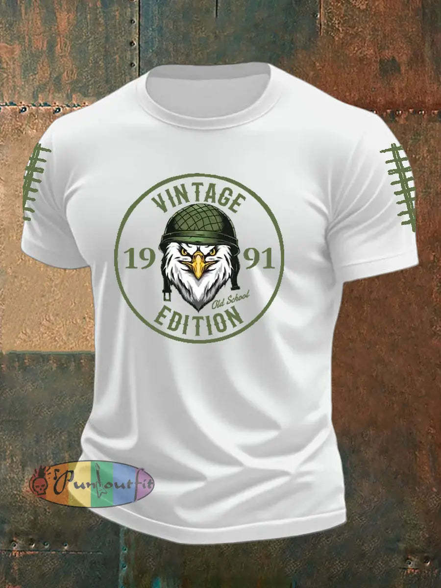 Men’s Football Fans Lovers Gameday Casual imitation cotton short sleeved T shirt White / S