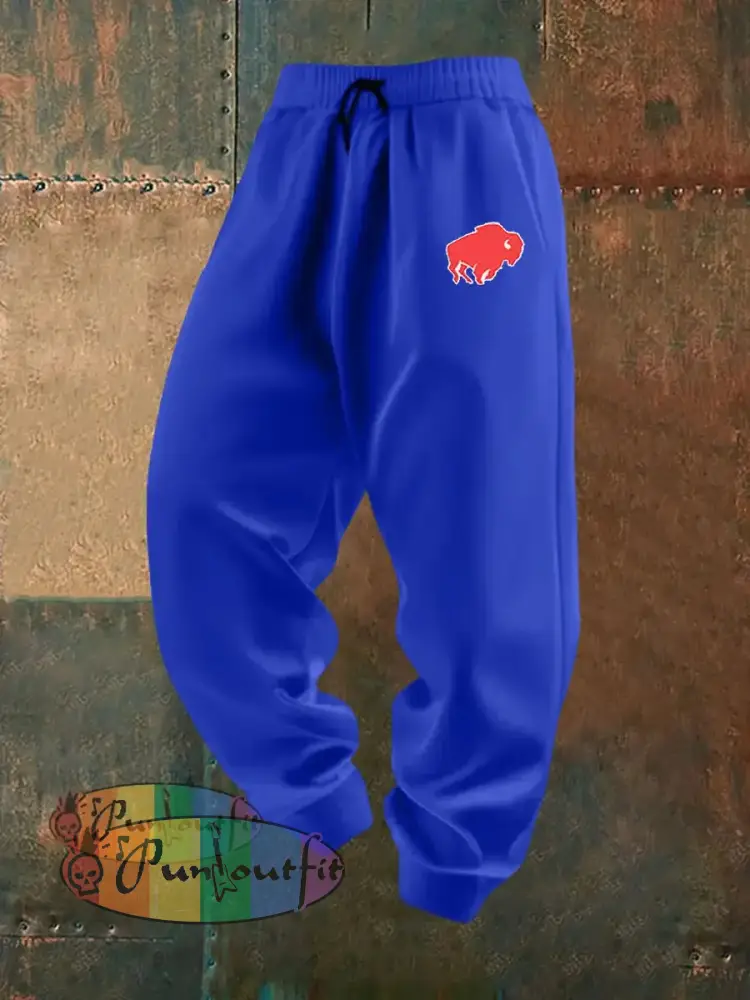 Men’s Football Fans Lovers Gameday Casual Pants Blue / S