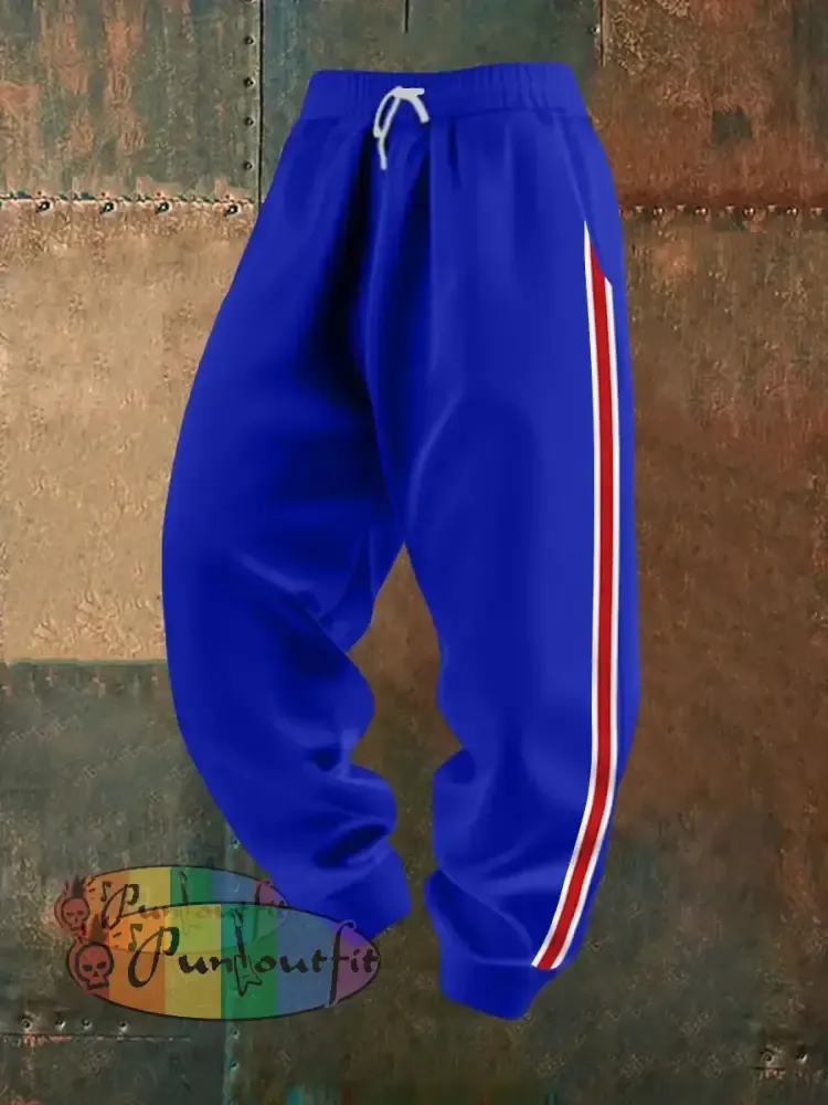 Men’s Football Fans Lovers Gameday Casual Pants Blue / S