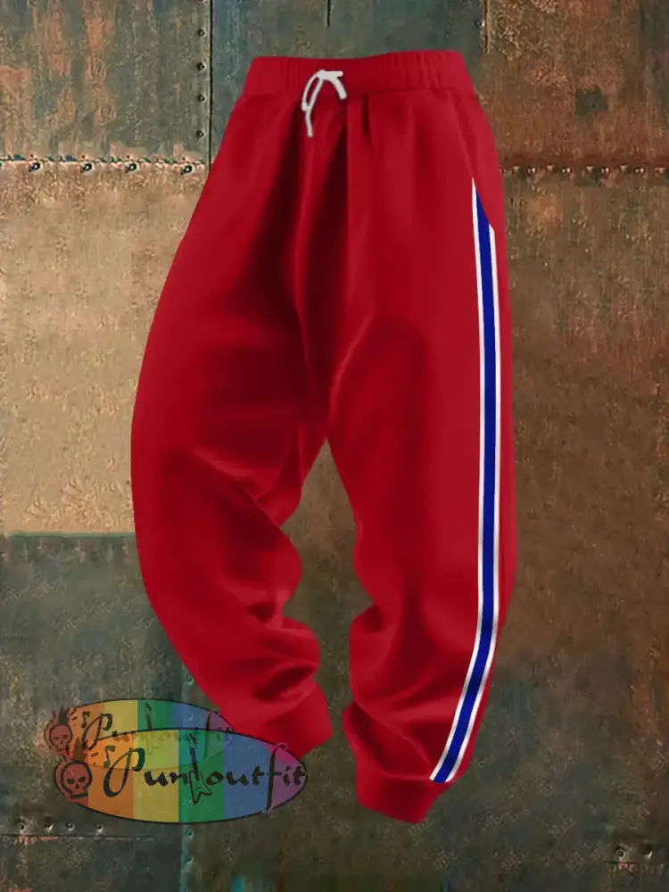 Men’s Football Fans Lovers Gameday Casual Pants Red / S