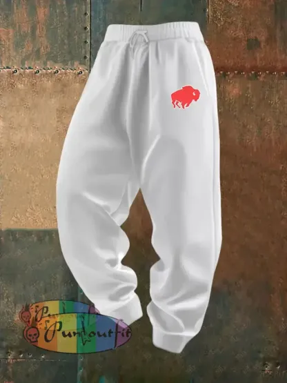 Men’s Football Fans Lovers Gameday Casual Pants White / S