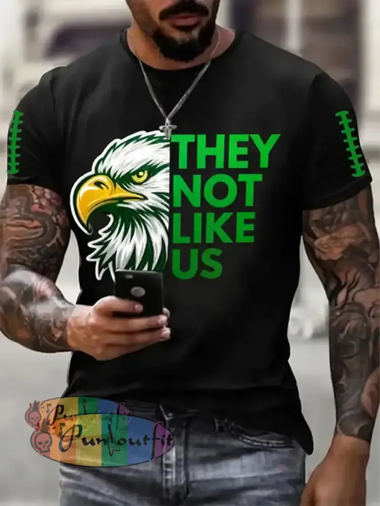 Men’s Football Fans Lovers Gameday Casual short sleeves t-shirt Black / S