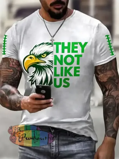 Men’s Football Fans Lovers Gameday Casual short sleeves t-shirt White / S