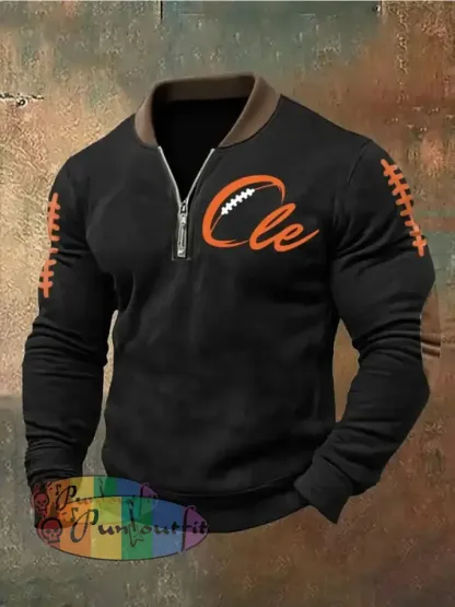 Men’s Football Fans Lovers Gameday Casual Sweatshirt Black / S