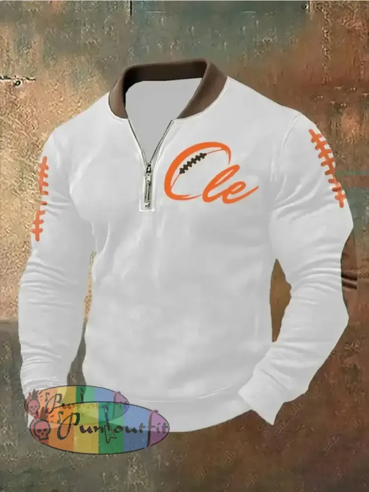 Men’s Football Fans Lovers Gameday Casual Sweatshirt White / S
