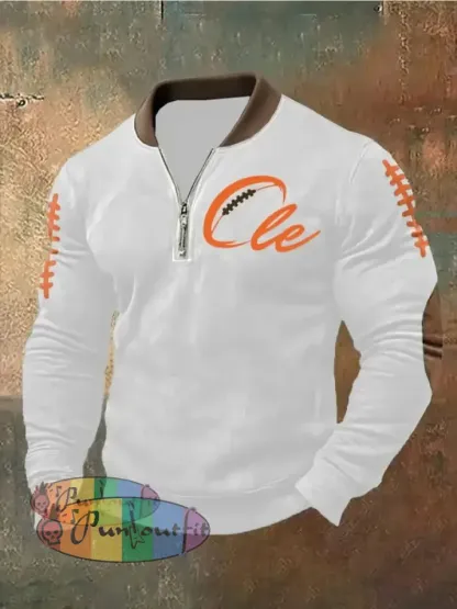 Men’s Football Fans Lovers Gameday Casual Sweatshirt White / S
