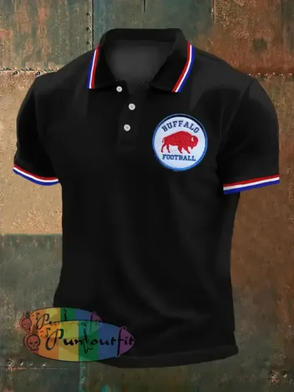 Men’s Football Fans Lovers Gameday Casual Top Black / S