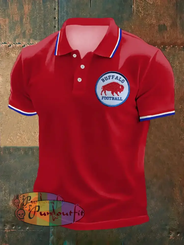 Men’s Football Fans Lovers Gameday Casual Top Red / S
