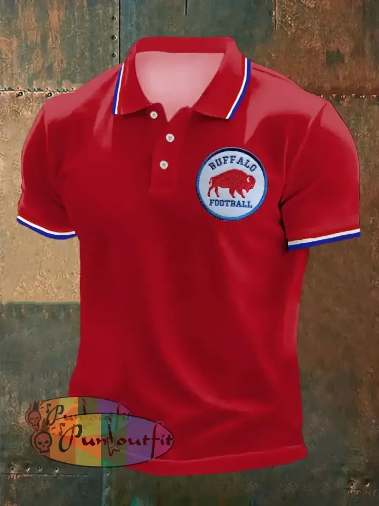 Men’s Football Fans Lovers Gameday Casual Top Red / S