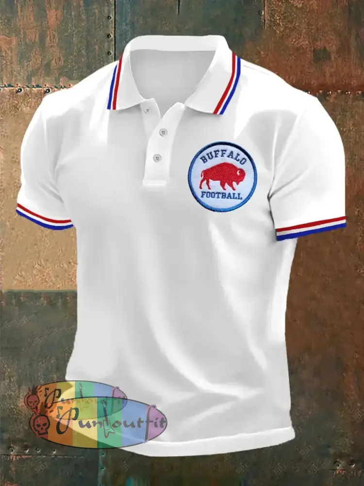 Men’s Football Fans Lovers Gameday Casual Top White / S