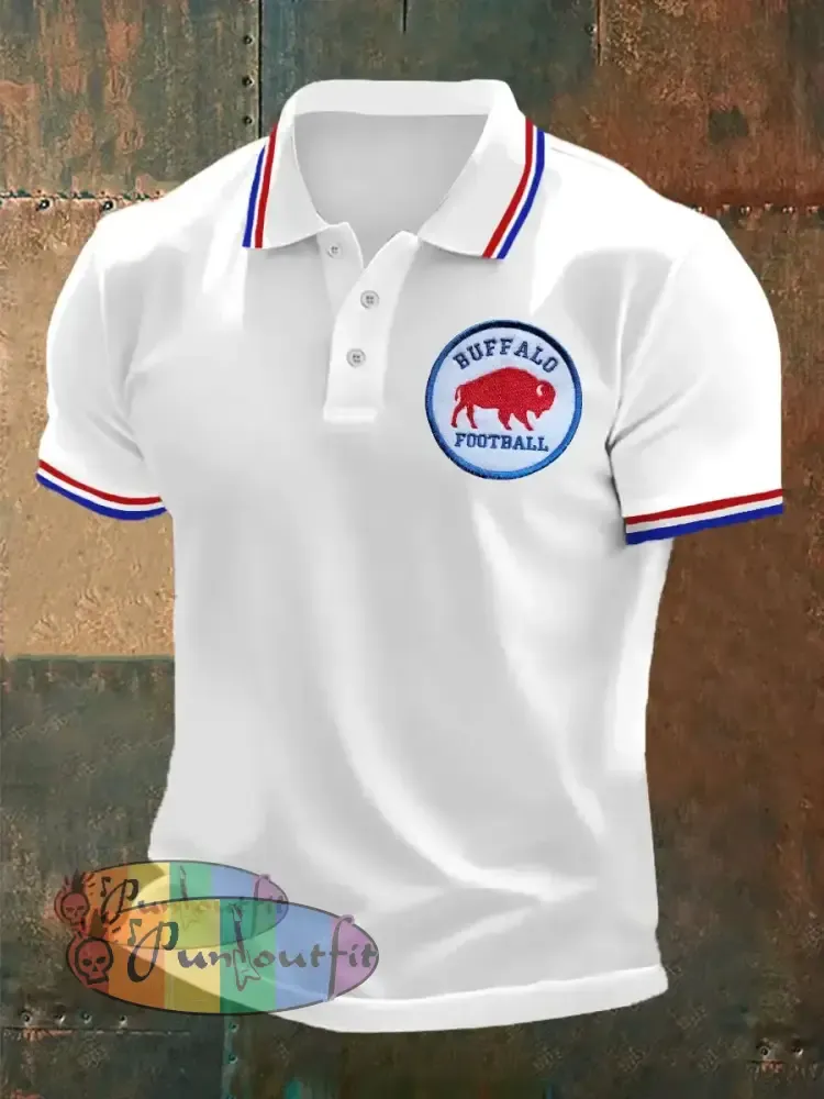 Men’s Football Fans Lovers Gameday Casual Top White / S