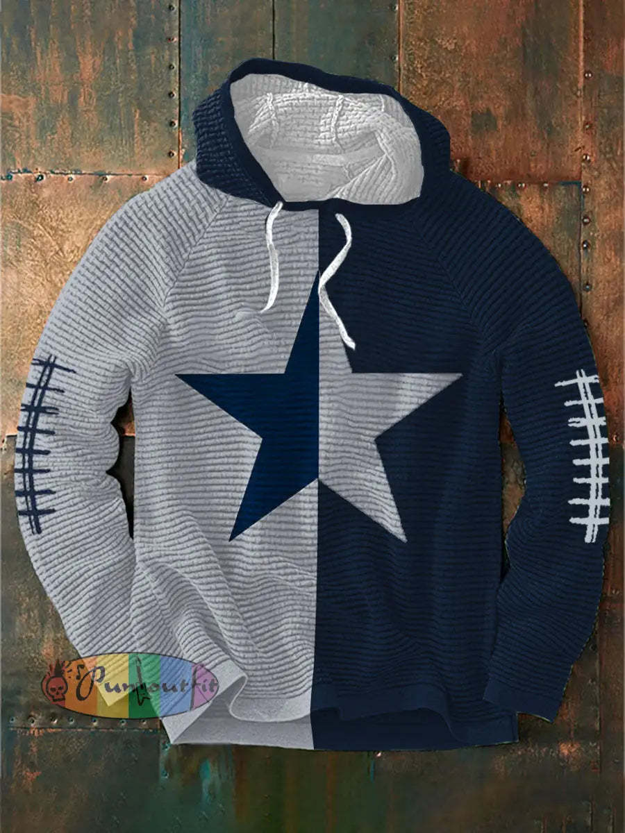 Men’s Football Print Casual Hoodie As picture / S